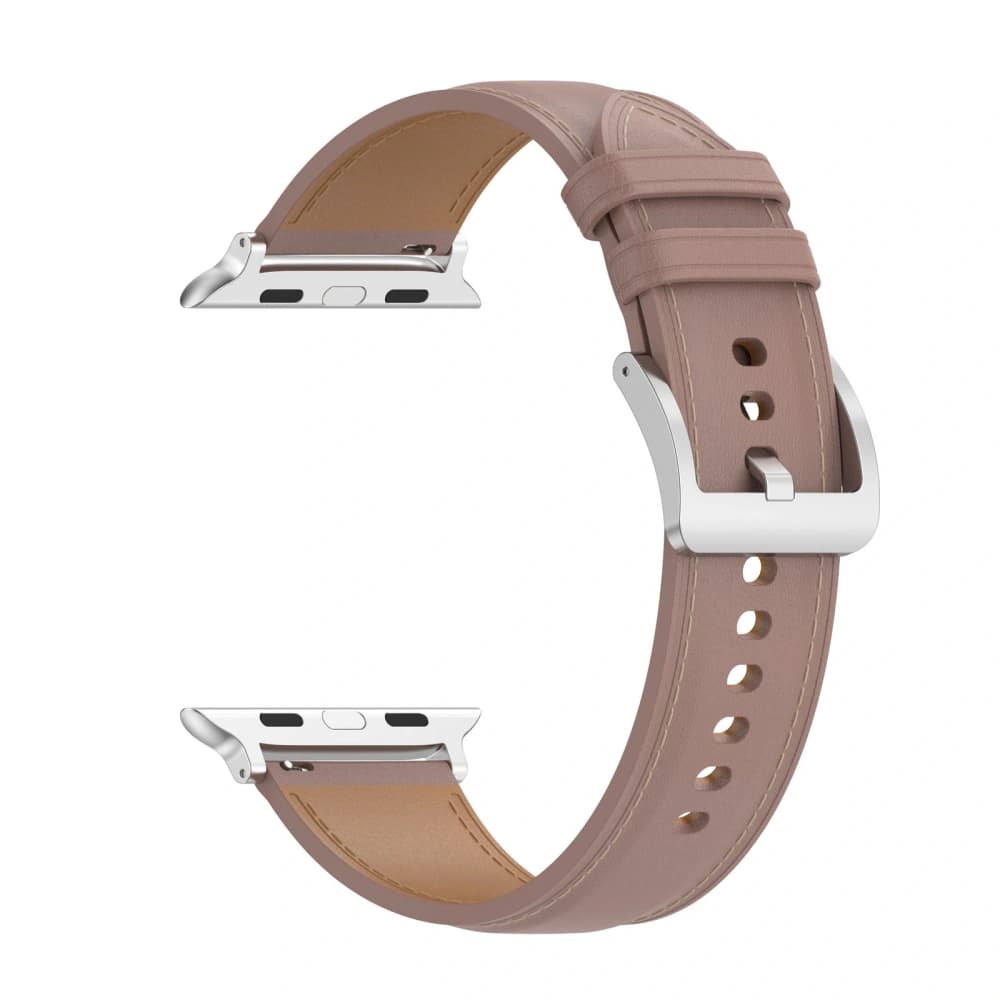 Kožený pásek Bizon Strap Watch Casual pro Apple Watch 44/45/46/49mm růžový - 6