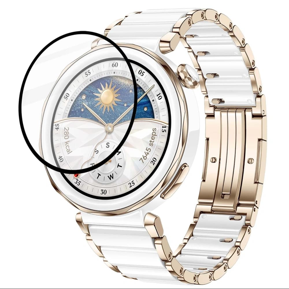 Bizon Glas Uhr Edge Hybrid Huawei Uhr GT 5 Pro 42 mm schwarz - 3