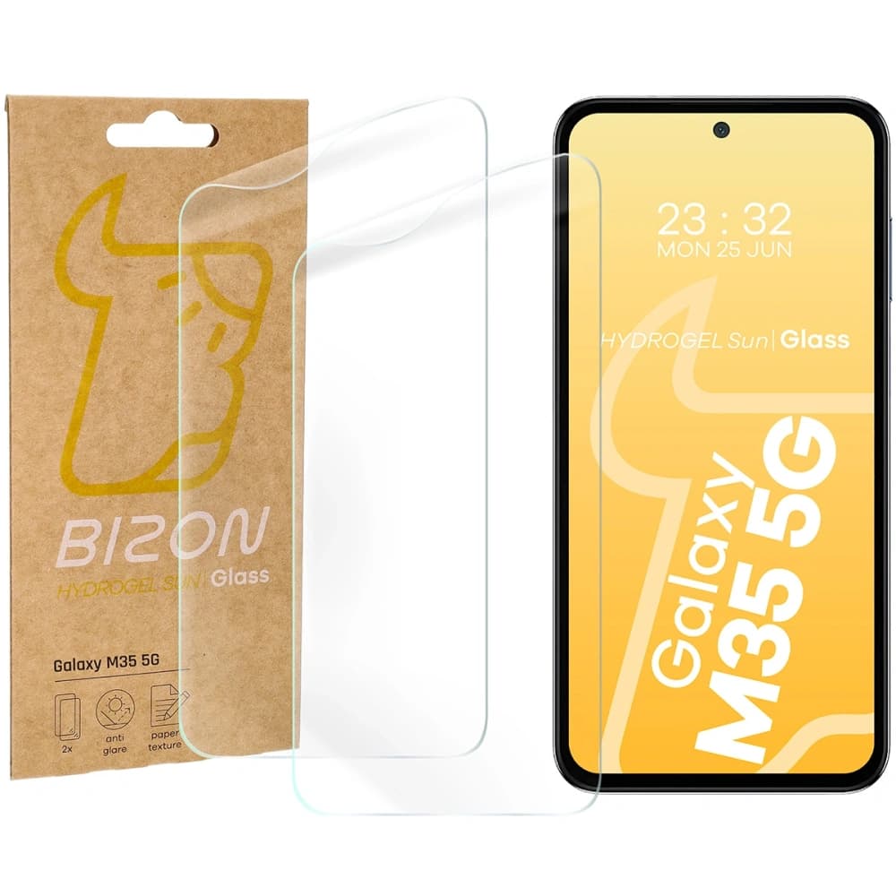Matná fólie Bizon Glass Hydrogel Sun pro Samsung Galaxy M35 5G [2 PACK] - 1