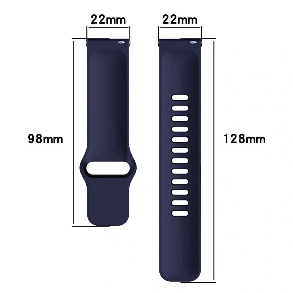 Bizon Strap Watch Silicone Xiaomi Redmi Watch 5 Lite / 5 Active albastru închis - 4