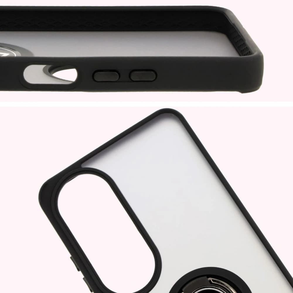 Bizon Case Hybrid Ring Oppo A60 4G rauchig mit einem schwarzen Rahmen - 3