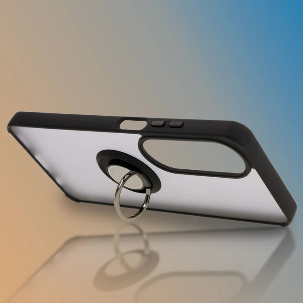 Bizon Case Hybrid Ring Oppo A60 4G rauchig mit einem schwarzen Rahmen - 6