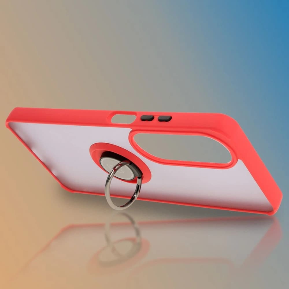 Bizon Case Hybrid Ring Oppo A60 4G rauchig mit rotem Rahmen - 6