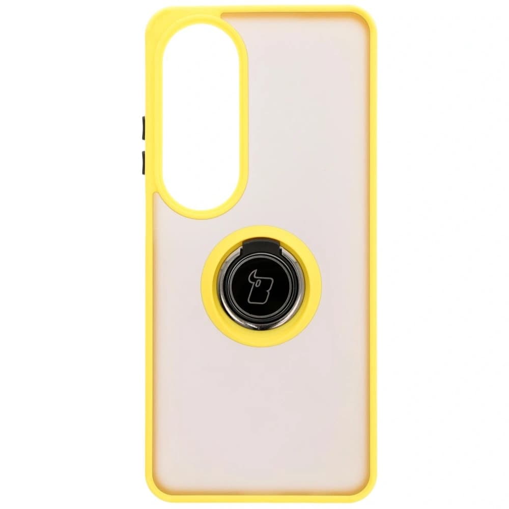 Bizon Case Hybrid Ring Oppo A60 4G smoky with a yellow frame - 2