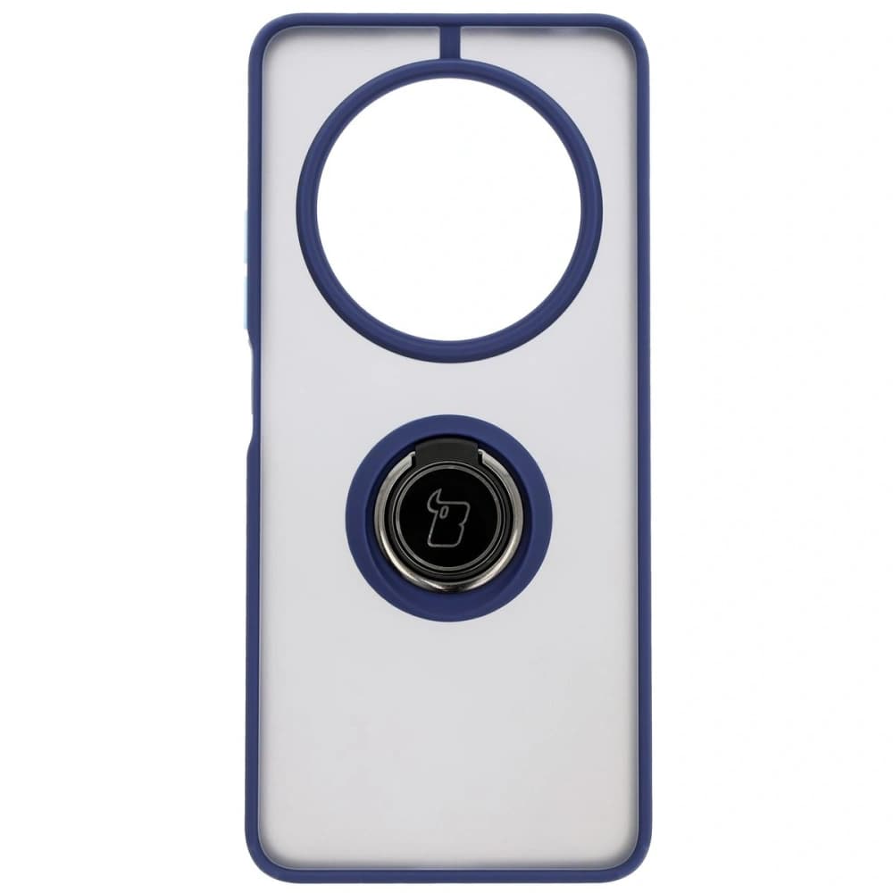 Bizon Case Hybrid Ring Xiaomi Redmi 14C 4G / POCO C75 smoky with a navy blue frame - 2