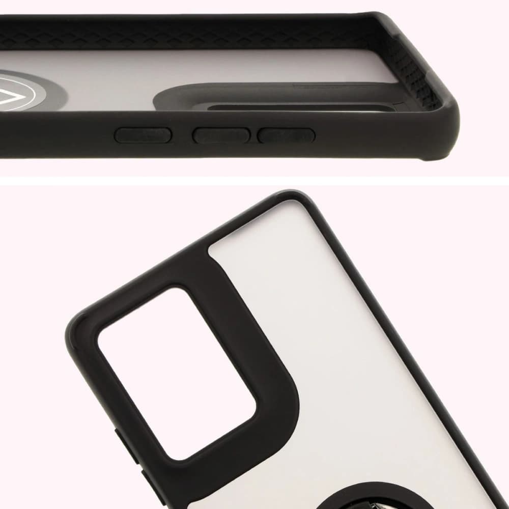 Bizon Case Hybrid Ring Motorola Moto G85 5G rauchig mit einem schwarzen Rahmen - 3