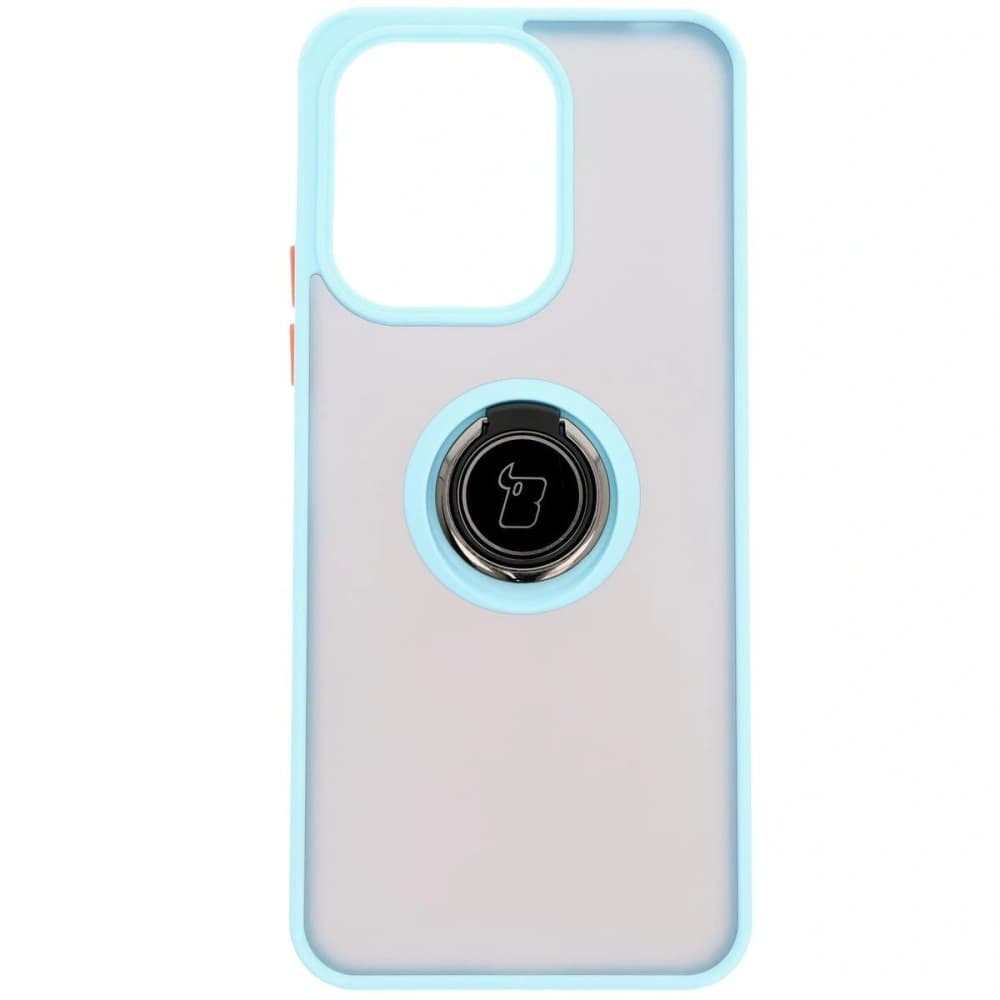 Bizon Case Hybrid Ring Xiaomi Redmi 13 4G smoky with a light blue frame - 2
