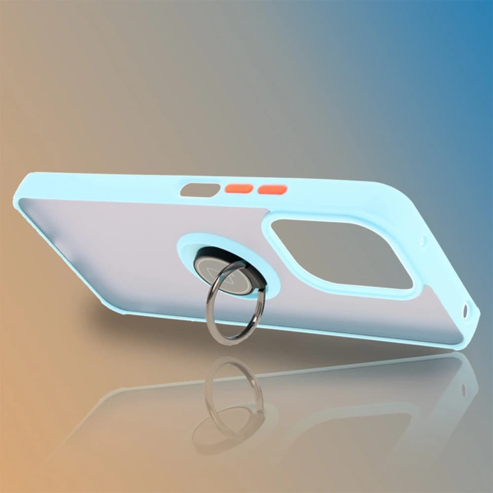 Bizon Case Hybrid Ring Xiaomi Redmi 13 4G smoky with a light blue frame - 6