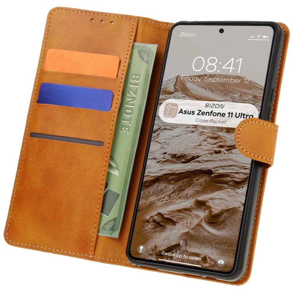 Bizon Case Pocket Asus Zenfone 11 Ultra brown - 1