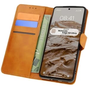 Bizon Case Pocket Motorola Edge 50 Ultra brown
