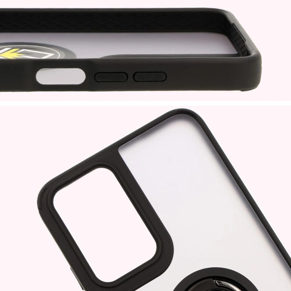 Bizon Case Hybrid Ring Motorola Moto G35 5G rauchig mit einem schwarzen Rahmen - 3