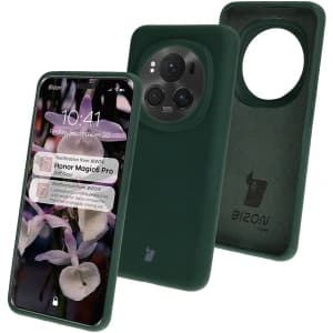 Silikonový obal Bizon Soft Case pro Honor Magic6 Pro tmavě zelený