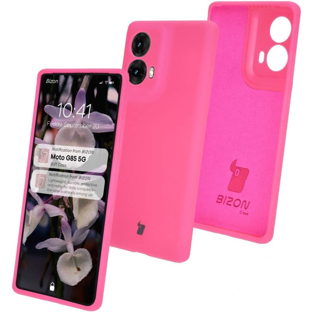 Bizon Soft Case Motorola Moto G85 5G neonpink - 1