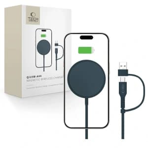 Tech-Protect QI15W-A44 Magnetic MagSafe vezeték nélküli töltő sötétkék
