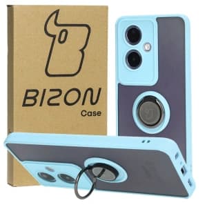 Bizon Case Hybrid Ring Oppo A79 5G smoky with a light blue frame