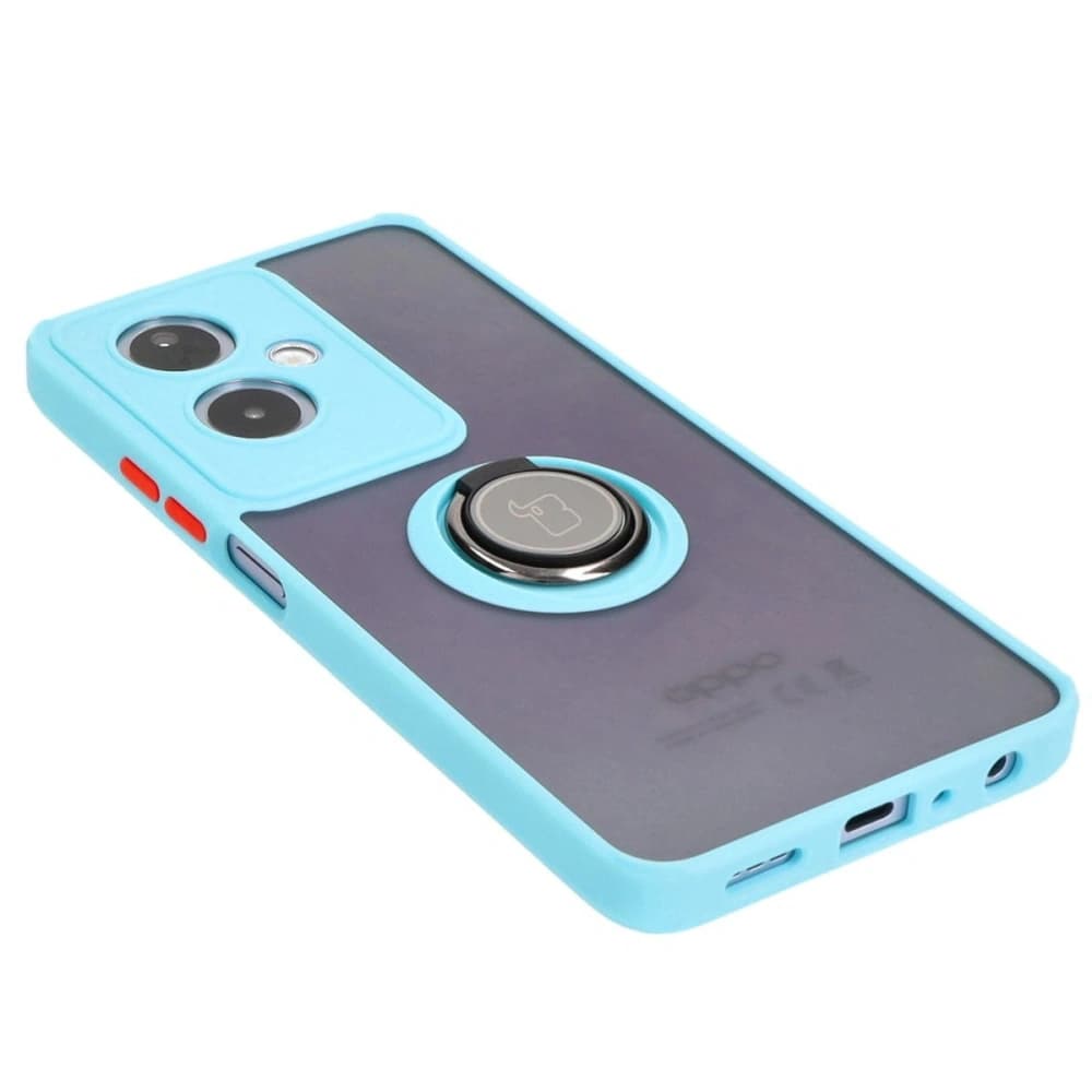 Bizon Case Hybrid Ring Oppo A79 5G smoky with a light blue frame - 4