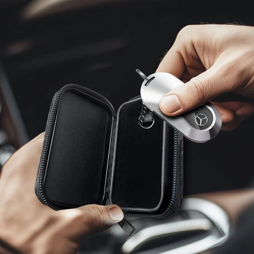 Tech-Protect KLR300 faraday ketrec Pouch Kulcsnélküli RFID Jel Blokkoló Tok Szén - 5