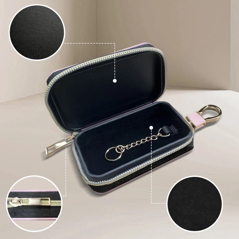 Tech-Protect KLR300 faraday cage Pouch Keyless RFID Signal Blocker Case Baby Pink - 3