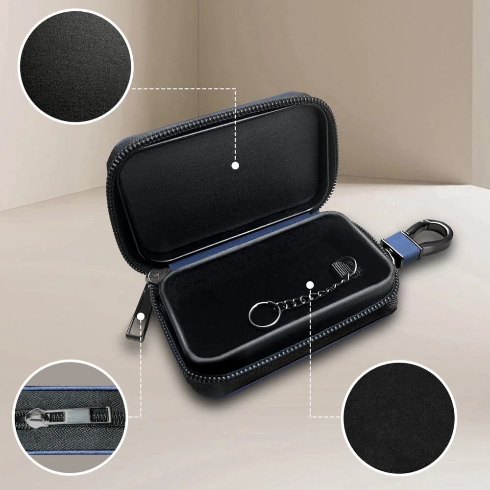 Tech-Protect KLR300 faraday ketrec Pouch Keyless RFID Jel Blokkoló Tok Tengerészkék - 3