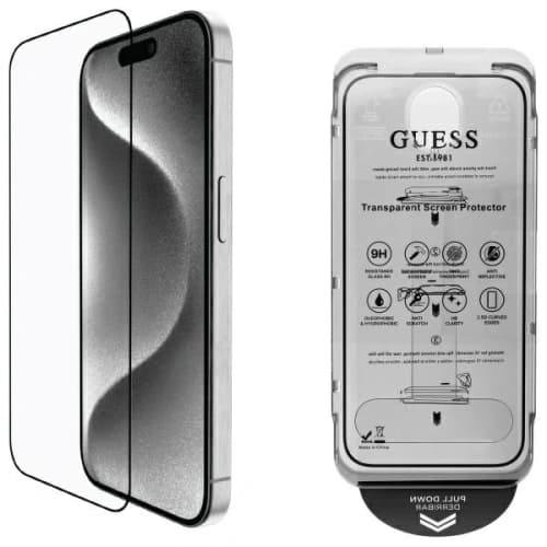 Guess GUTGP16XBOKGCIT Apple iPhone 16 Pro Max Bildschirmschutz 2.5D Umriss