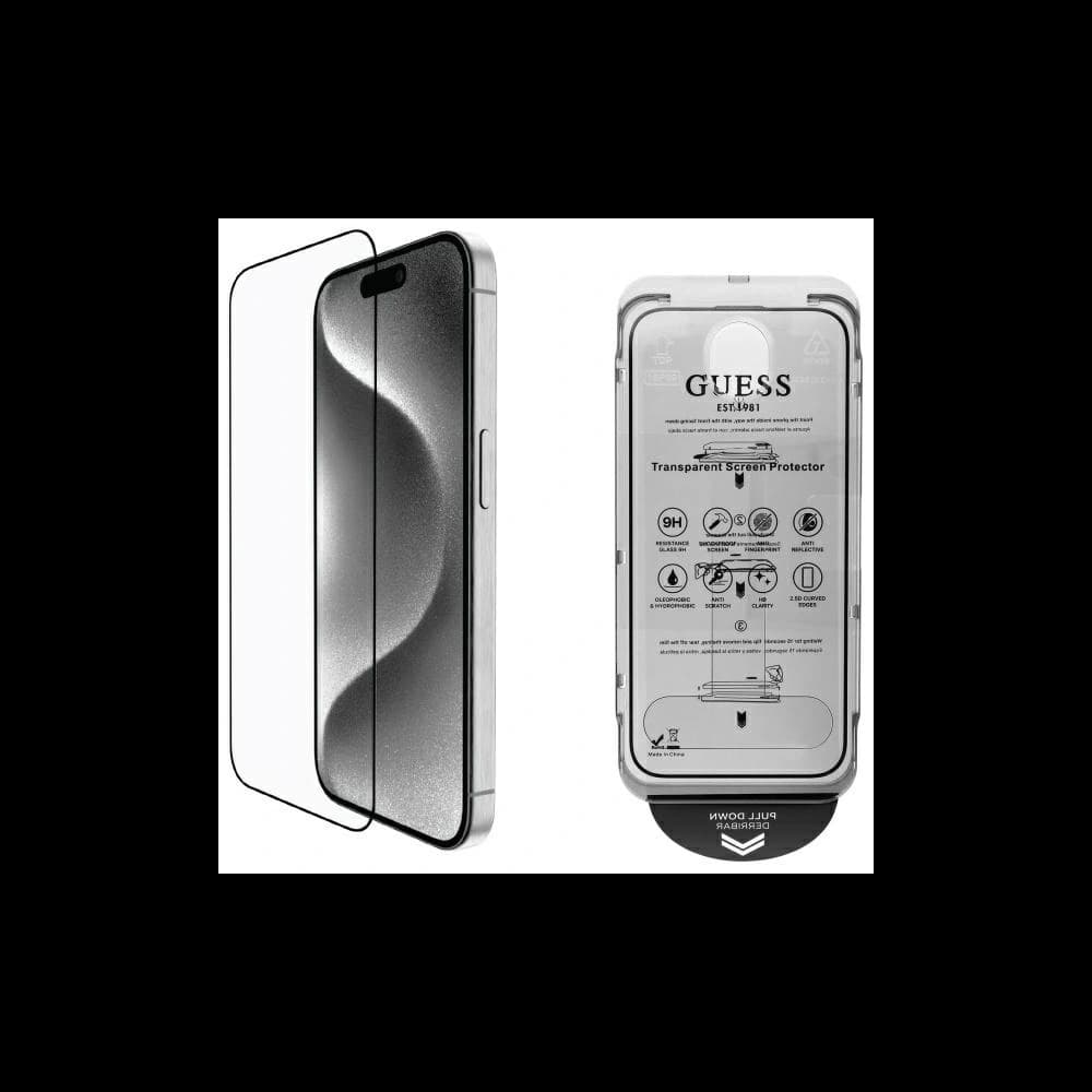 Guess GUTGP16XBOKGCIT Apple iPhone 16 Pro Max Bildschirmschutz 2.5D Umriss - 1