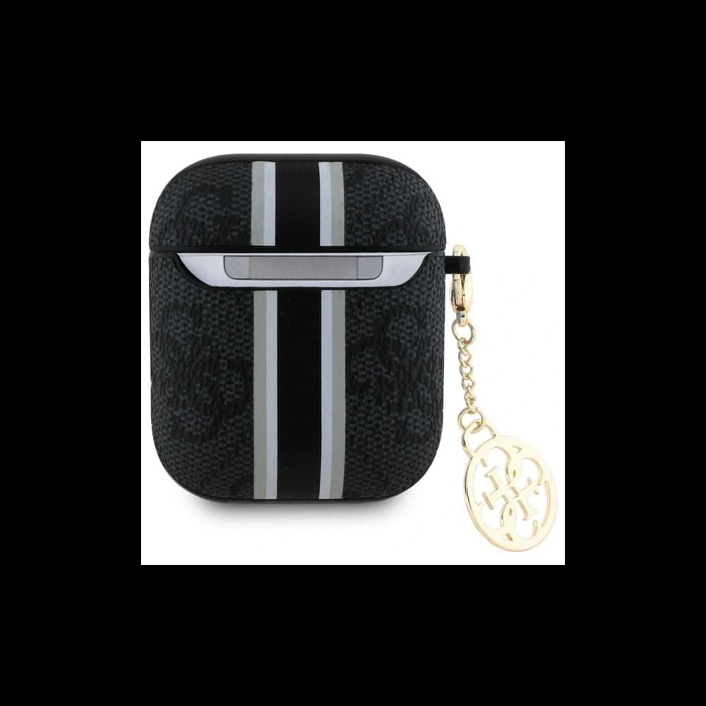 Guess GUA2P4RPSK Apple AirPods 1/2 cover 4G Printed Stripes Charm black - 2