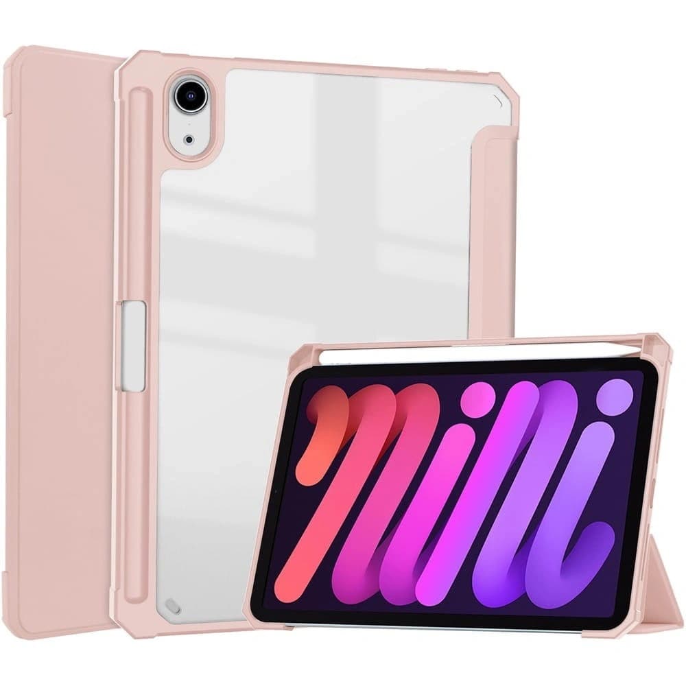 Etui Bizon Case Tab Clear Matt do Apple iPad mini 2021 (6. generacji) / iPad mini 8.3" 2024 (7. generacji) różowozłote - 1