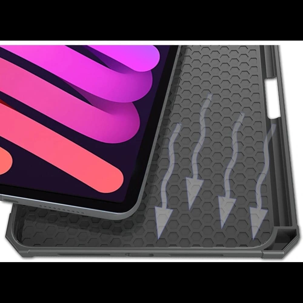 Etui Bizon Case Tab Lizard do Apple iPad mini 2021 (6. generacji) / iPad mini 8.3" 2024 (7. generacji) czarne - 7