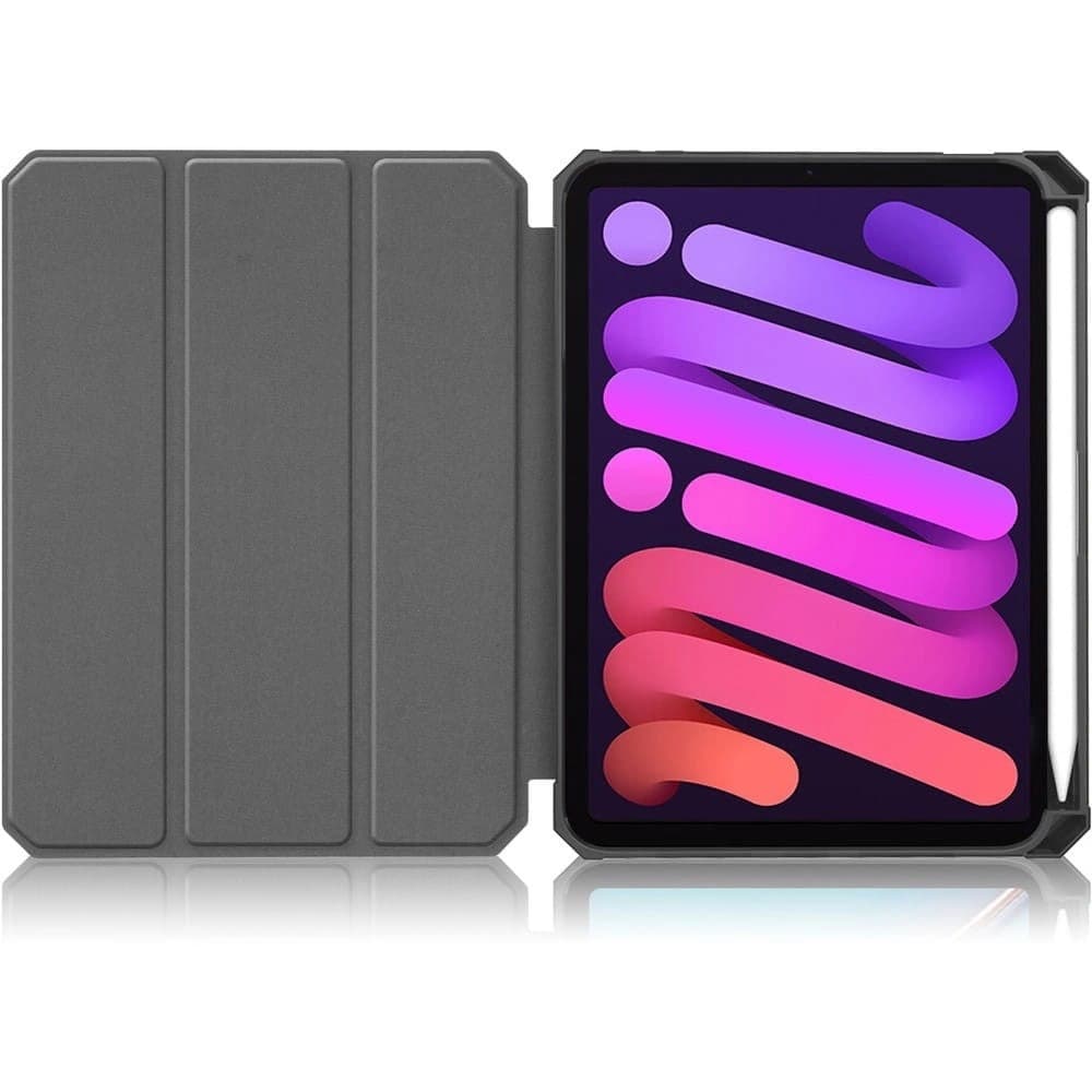 Etui Bizon Case Tab Lizard do Apple iPad mini 2021 (6. generacji) / iPad mini 8.3" 2024 (7. generacji) czarne - 8