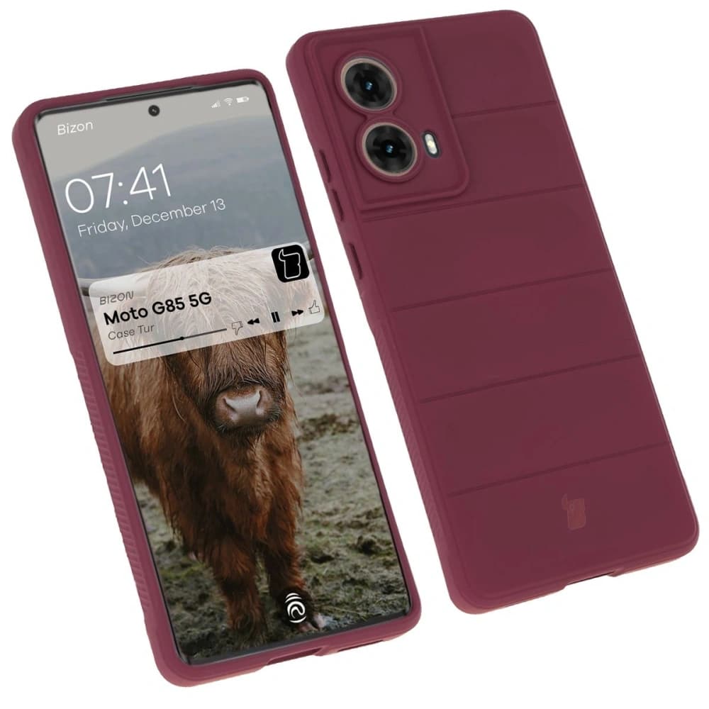Bizon Case für Motorola Moto G85 5G dunkel lila - 1