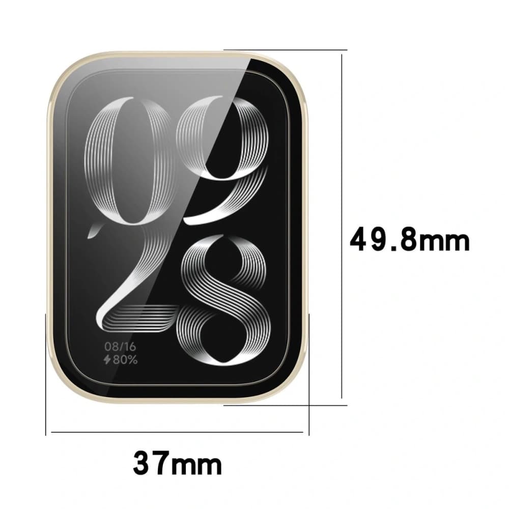 Bizon Case+Glass Uhr Xiaomi Mi Smart Band 9 Pro beige - 2