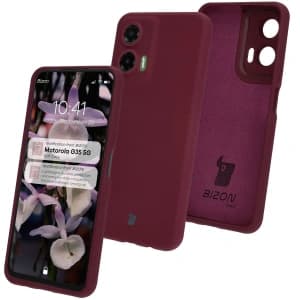 Bizon Soft Case Motorola Moto G35 5G violet închis