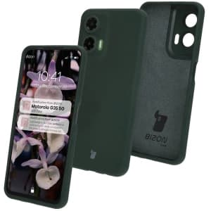Bizon Soft Case Motorola Moto G35 5G verde închis