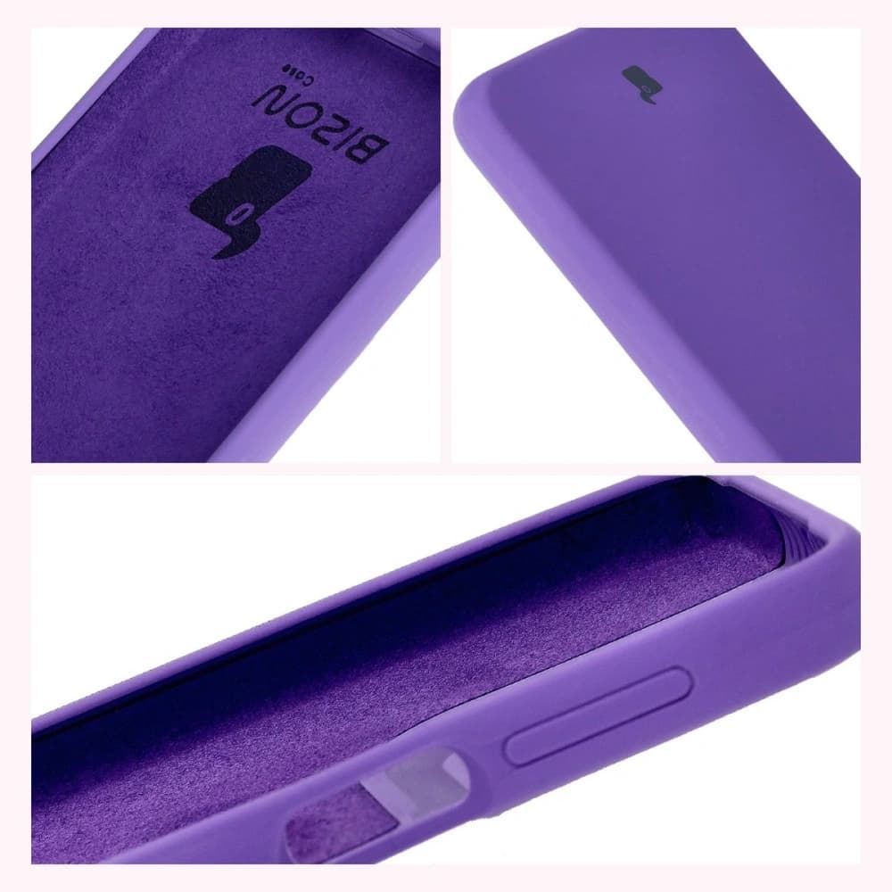 Silikonowe etui Bizon Soft Case do Motorola Moto G55 5G fioletowe - 6