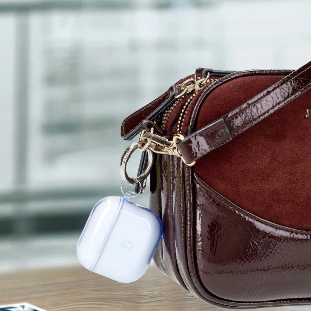 Bizon Case Kopfhörer Clear Apple AirPods 4 klar-blau - 4