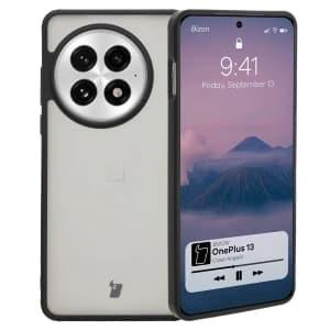 Bizon Case Angelo OnePlus 13 smoky with a black frame