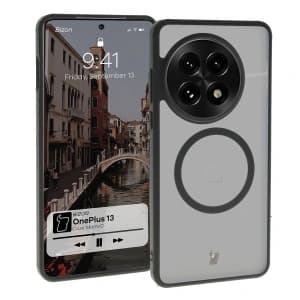 Bizon Case MatteO OnePlus 13 translucent with black frame