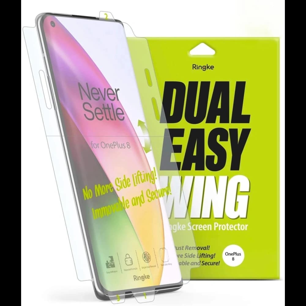 Ringke OnePlus Hydrogel-Folie Dual Easy Wing Full Cover 8 [2 PACK] - 1