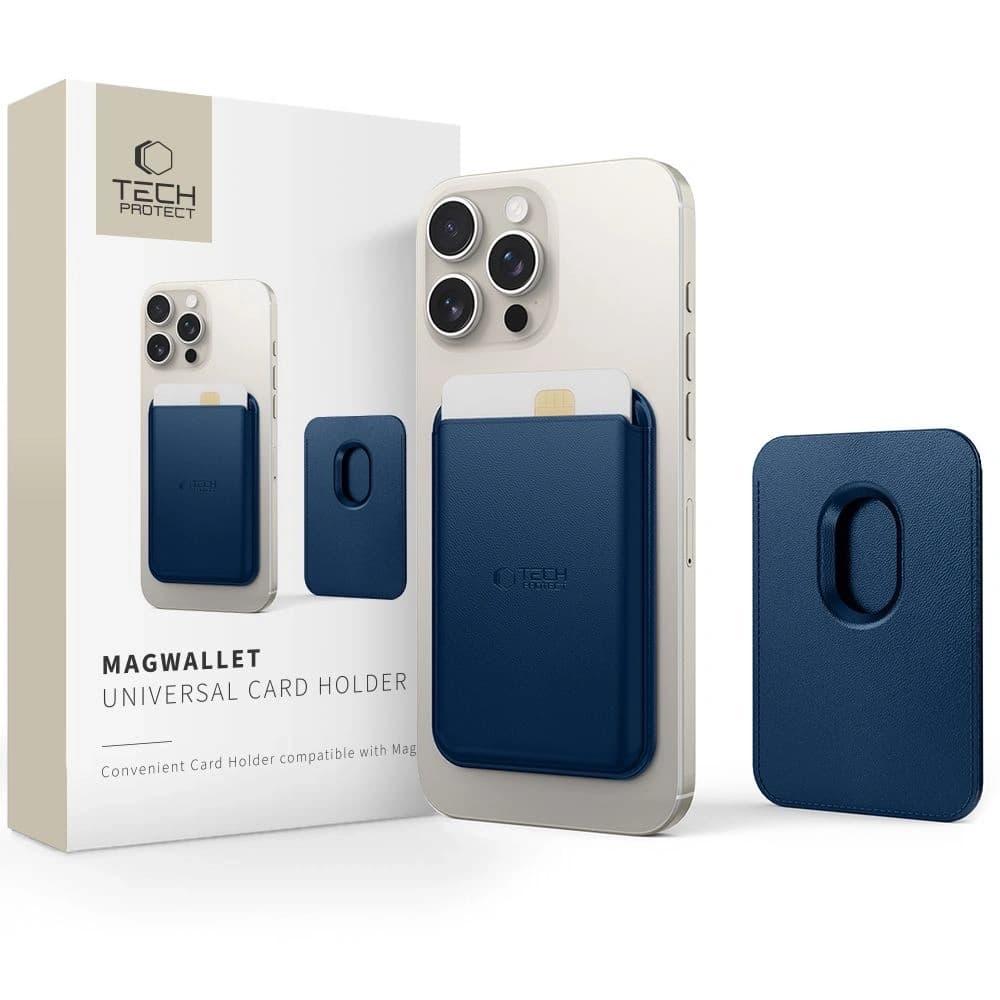 Tech-Protect MagWallet MagSafe Universal Magnetic Card Holder Navy Blue - 1
