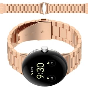 Bizon Strap Watch Aura Google Pixel Watch 4 / 3 45 mm rose gold