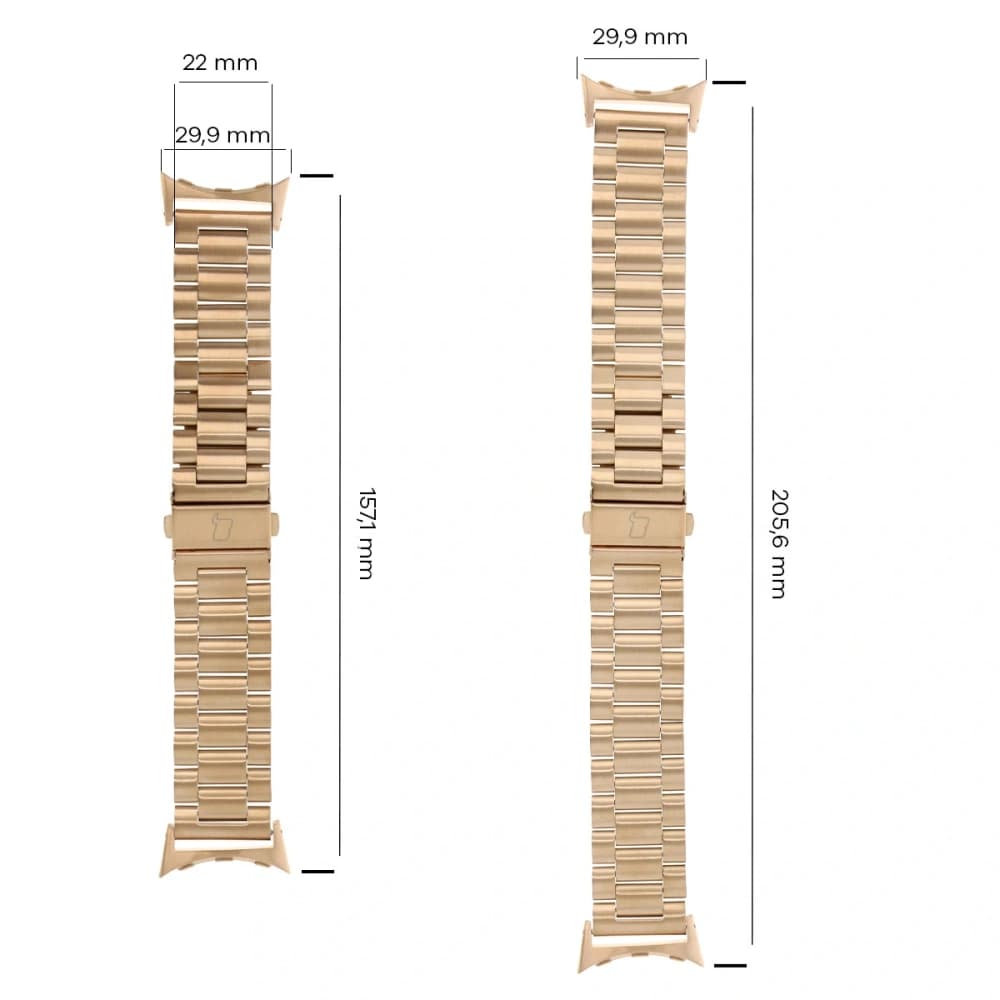 Bizon Strap Watch Aura Google Pixel Uhr 3 45 mm roségold - 3