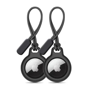 Tech-Protect Grobe Kette Apple Airtag Schwarz [2 PACK]