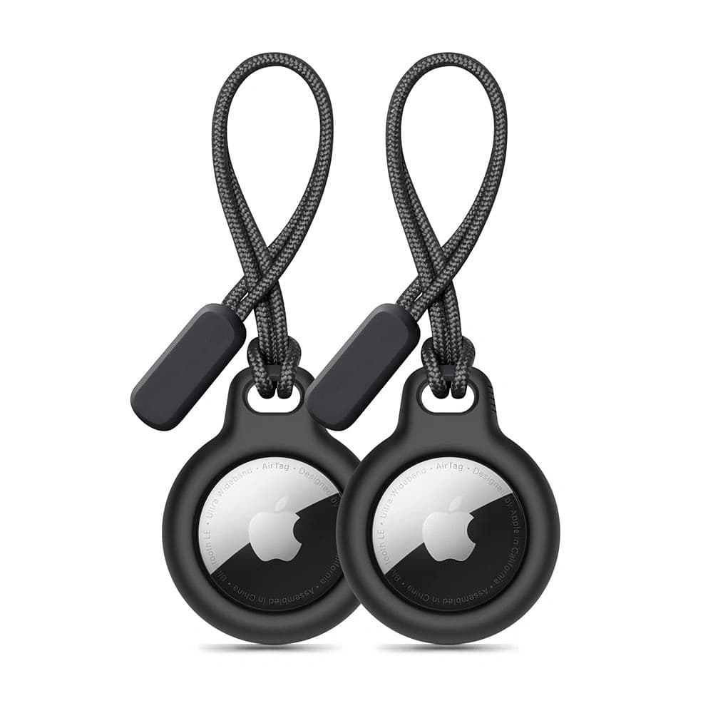 Tech-Protect Grobe Kette Apple Airtag Schwarz [2 PACK] - 1