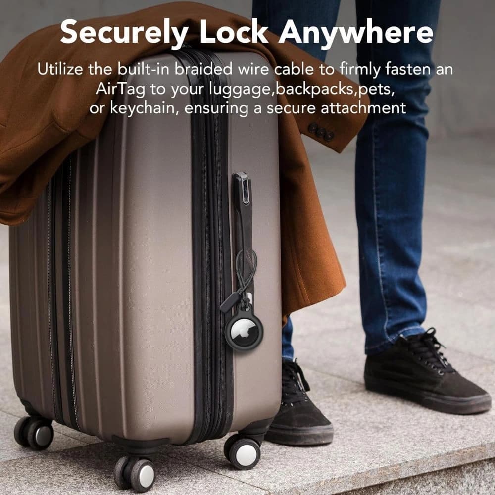 Tech-Protect Grobe Kette Apple Airtag Schwarz [2 PACK] - 8