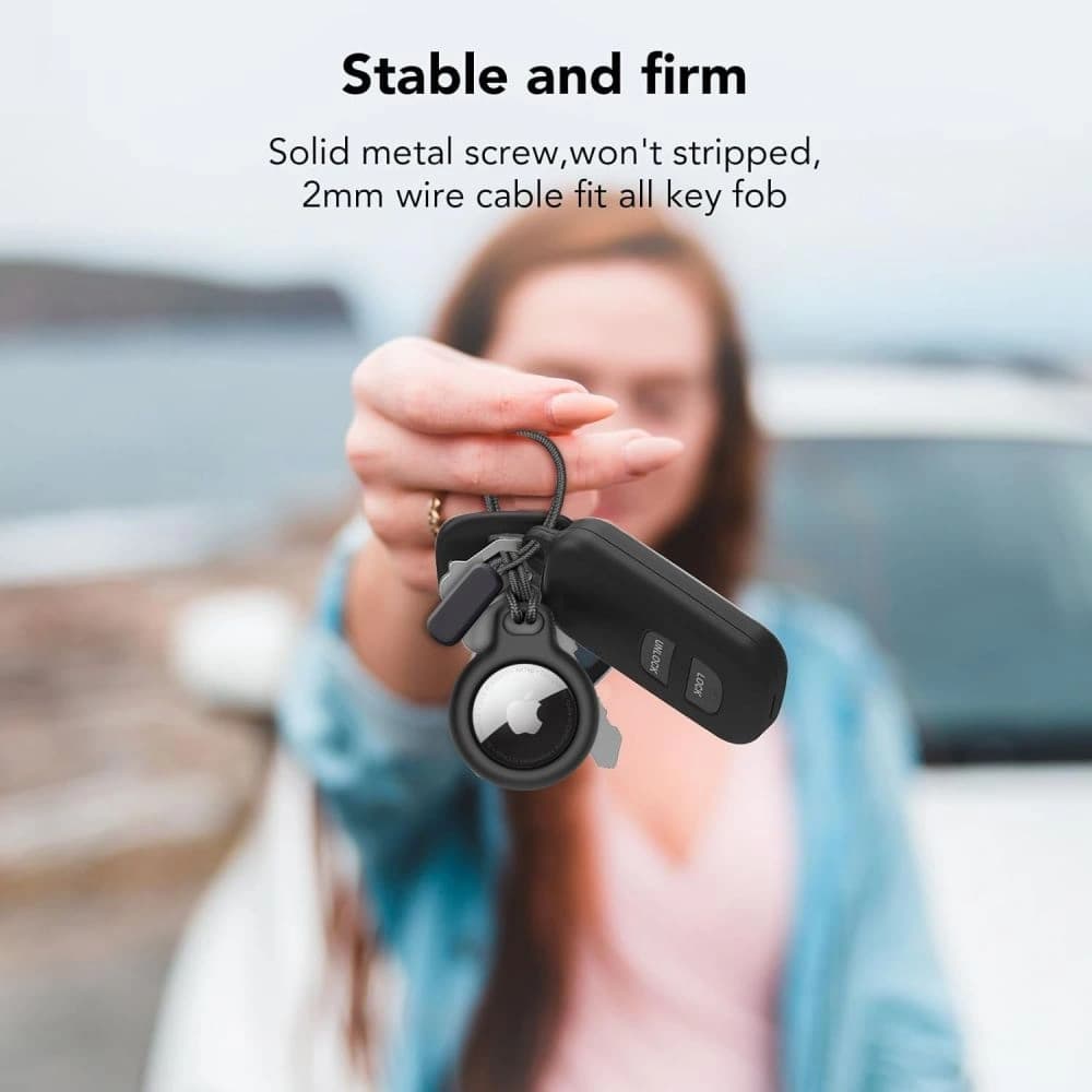 Tech-Protect Grobe Kette Apple Airtag Schwarz [2 PACK] - 9