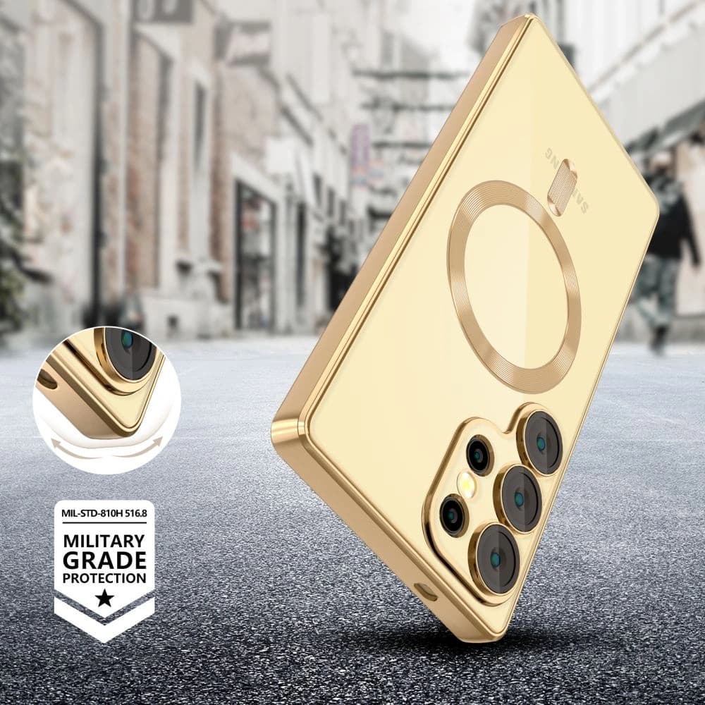 Tech-Protect Magflex MagSafe Samsung Galaxy S25 Ultra Glänzendes Gold - 4