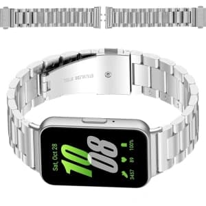 Bizon Strap Watch Aura Samsung Galaxy Fit 3 silver