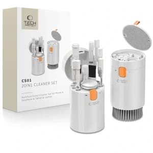 Tech-Protect CS01 Tisztító Készlet 20in1 Telefonhoz, Fülhallgatóhoz, Táblagéphez és Laptophoz, Fehér