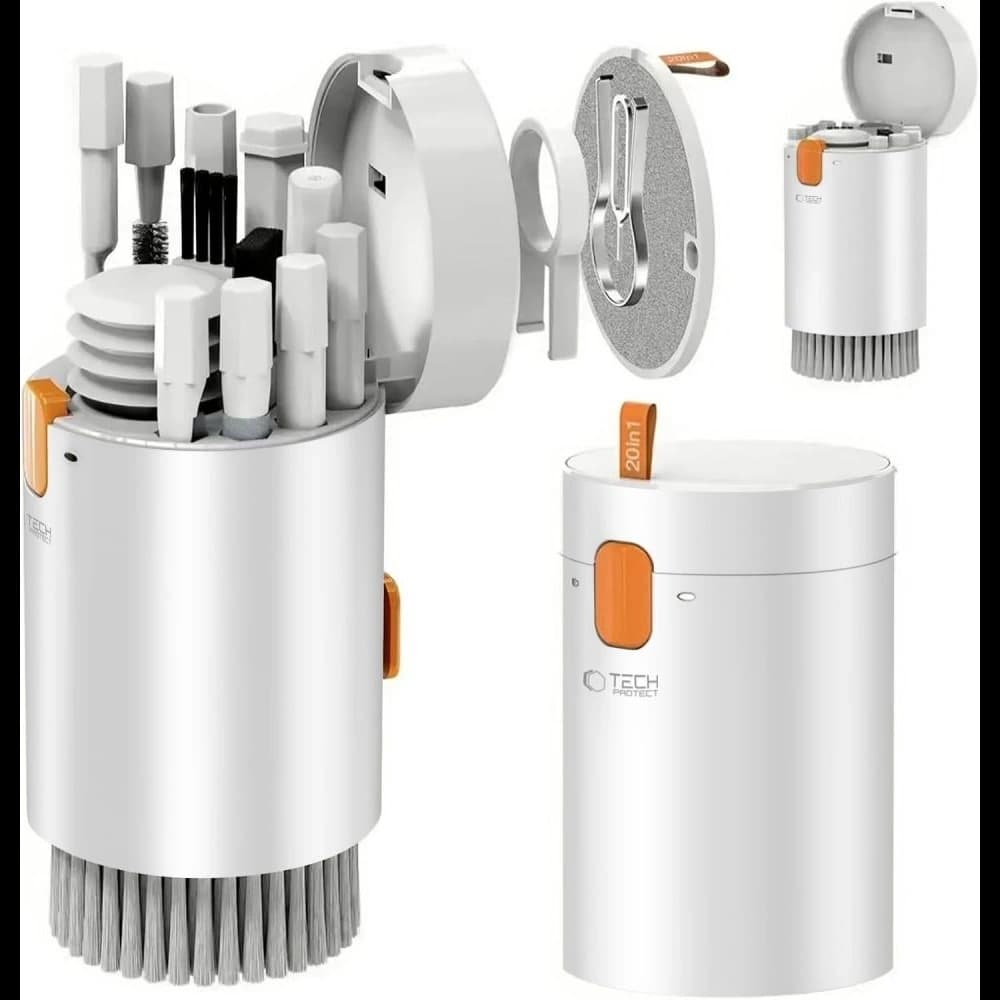 Tech-Protect CS01 Reinigungsset 20in1 für Telefon, Kopfhörer, Tablet und Laptop Weiß - 3