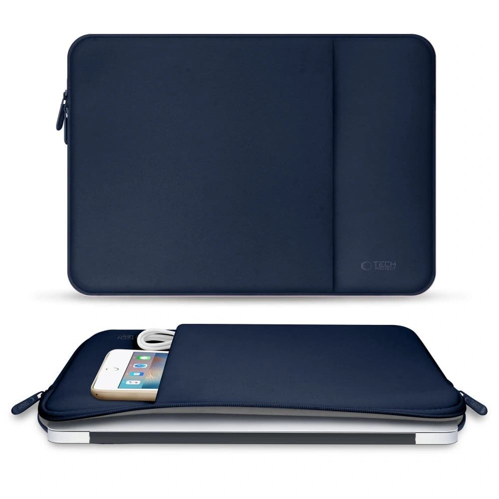 Tech-Protect Neopren Laptop 14 Albastru Navy - 7